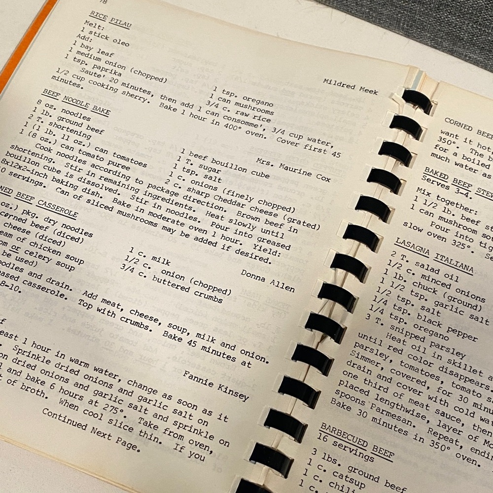 Vintage 1971 Crete United Methodist Church Cookbook Spiral Community - Picture 4 of 4